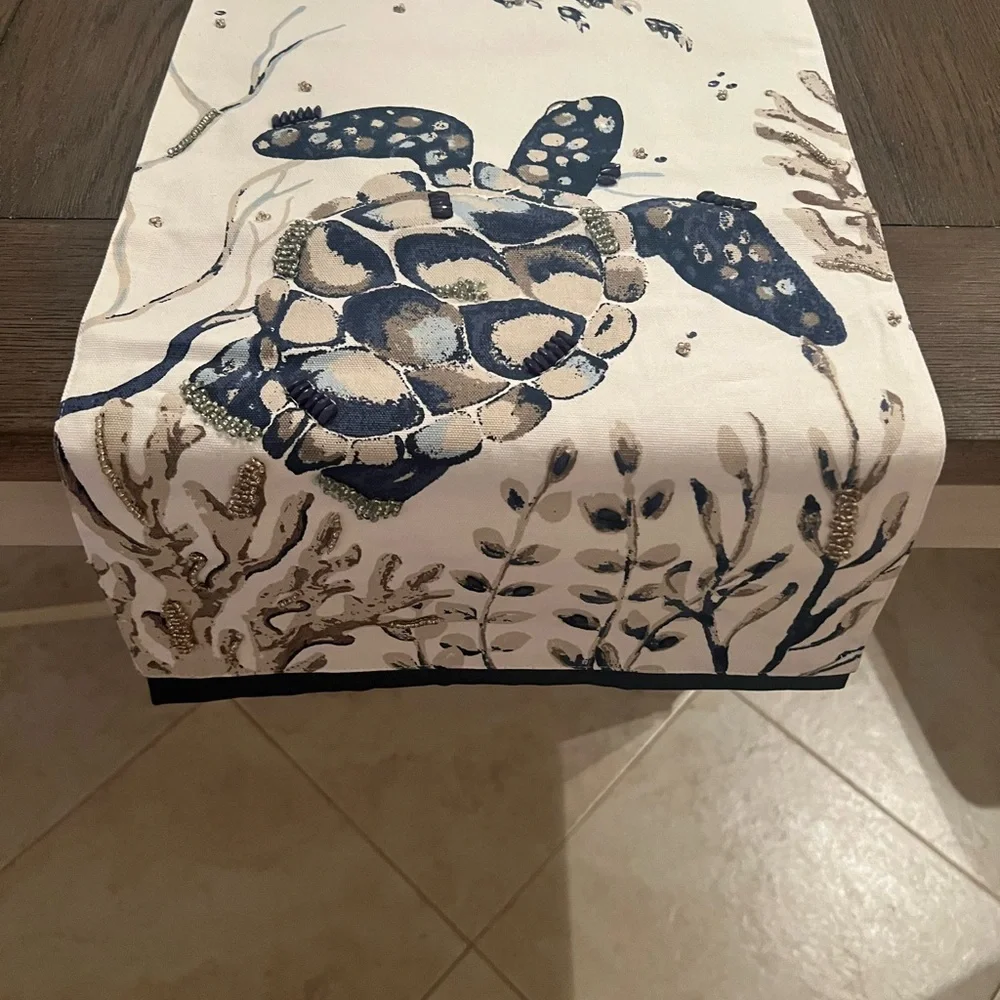 Pier 1 Imports Elegant White Table Runner